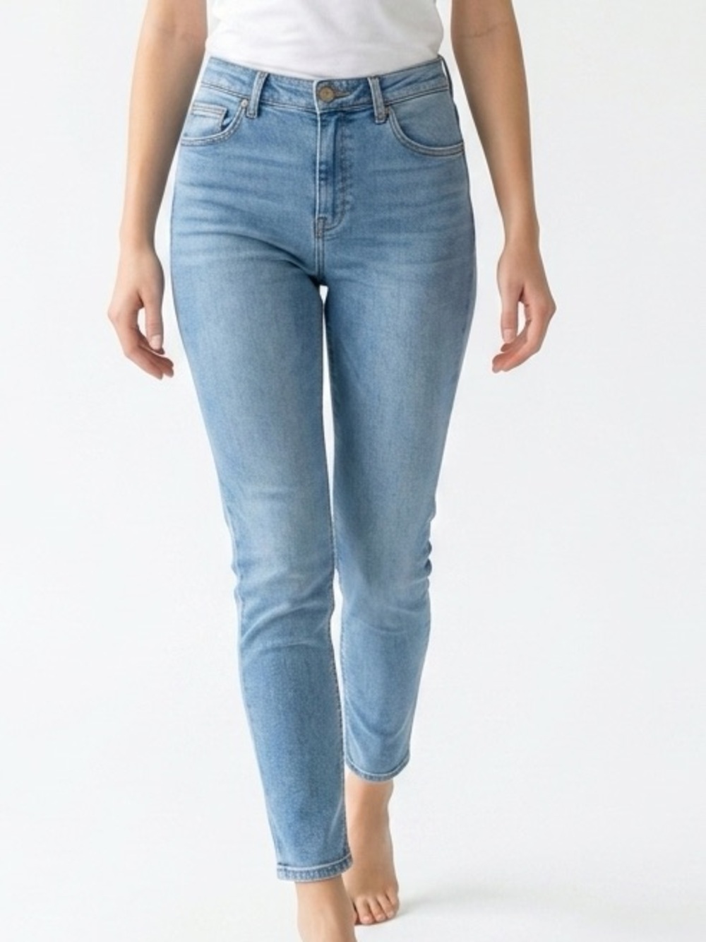 Natural Reflections Womens 18W Blue High Rise Skinny Stretch Jeans 664NRF202350P